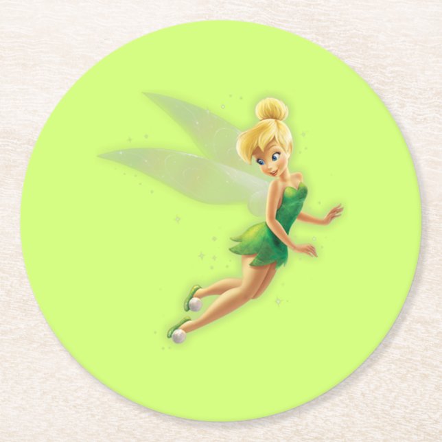 Posavasos Redondo De Papel Tinker Bell Paper Coaster (Anverso)