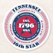 Tipografía azul roja de Tennessee