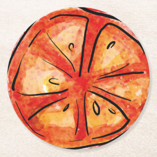 Posavasos Redondo De Papel Tomate de Desayuno Nupcial de Pizza Italiana That'