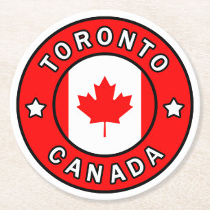 Posavasos Redondo De Papel Toronto Canadá
