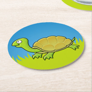 Posavasos Redondo De Papel Tortuga personalizado
