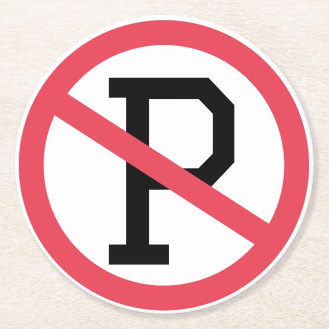 Posavasos Redondo De Papel Transporte Sin Rótulo de estacionamiento (Anverso)