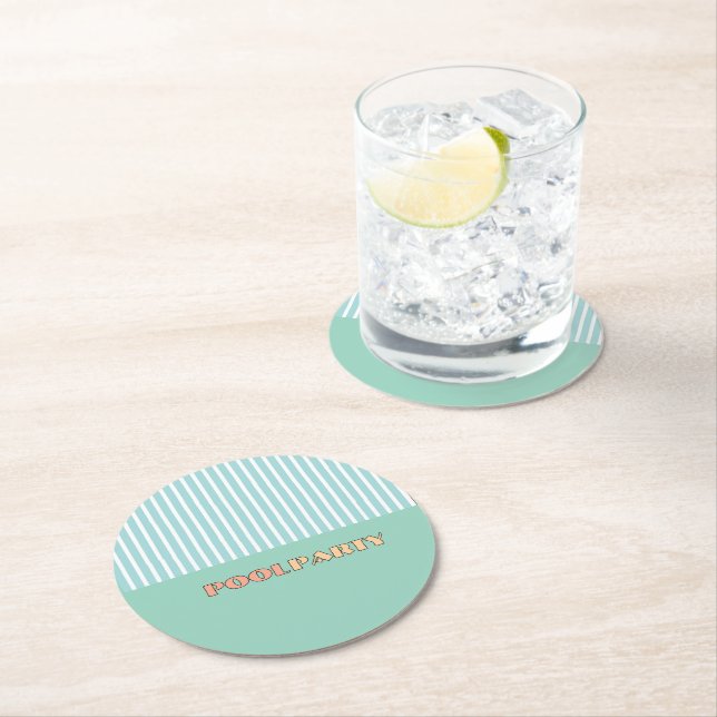 Posavasos Redondo De Papel Trazo de FIESTA POOL (In situ)