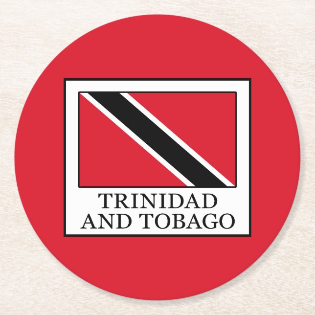 Posavasos Redondo De Papel Trinidad y Tabago (Anverso)