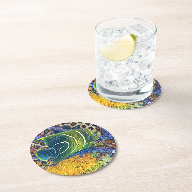 Posavasos Redondo De Papel tropical (In situ)