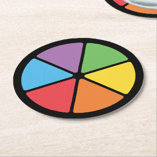 Posavasos Redondo De Papel Trozos de conocimiento