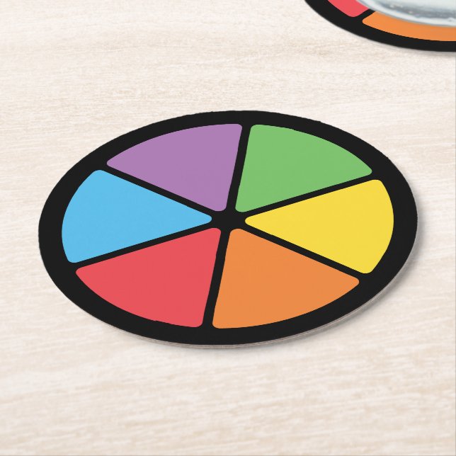 Posavasos Redondo De Papel Trozos de conocimiento (En perspectiva)