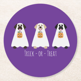 Posavasos Redondo De Papel Truco O Tratamiento Labrador Recuperar Perros Fant