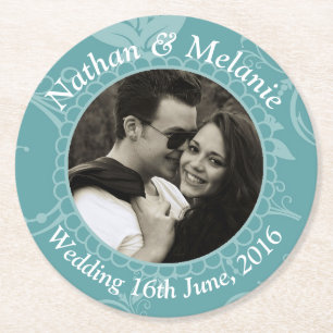 Posavasos Redondo De Papel Trullo floral