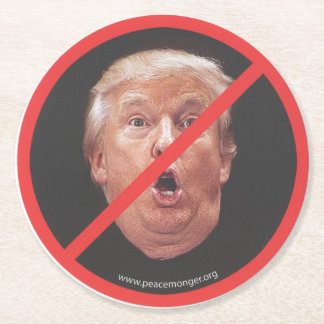 Posavasos Redondo De Papel Trump Face Paper Coaster
