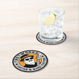 Posavasos Redondo De Papel Tuición de guitarra y bass - Trabajos Fret