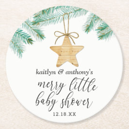 Posavasos Redondo De Papel Un Baby Shower muy dulce