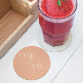 Posavasos Redondo De Papel Un día más de ensayo Boda