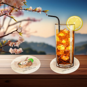 Posavasos Redondo De Papel Un dulce y pequeño asunto de Kwai Baby Shower