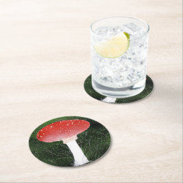 Posavasos Redondo De Papel Un hongo hongo hongo