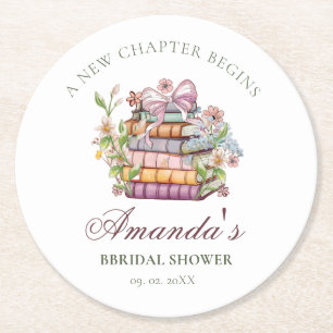Posavasos Redondo De Papel Un nuevo libro de capítulos con ducha de novias