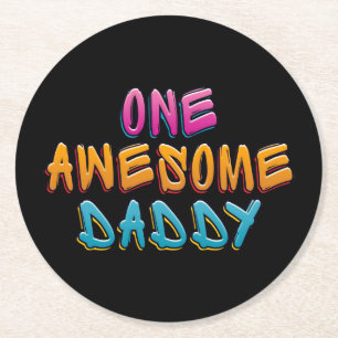 Posavasos Redondo De Papel Una asombrosa tipografía de graffiti de papá Mons