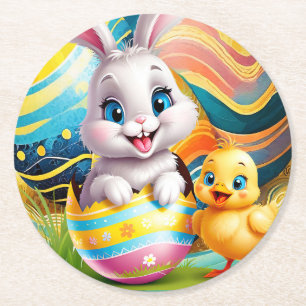 Posavasos Redondo De Papel UNA HIPPITY HOPPITY FÁCIL PARA USTED TIPO DE Papel