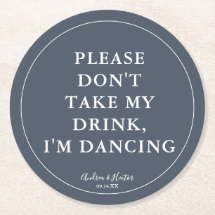 Posavasos Redondo De Papel Única marina humeante, por favor, no bebas