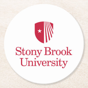 Posavasos Redondo De Papel Universidad Stony Brook Marca de agua