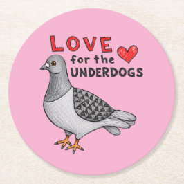 Posavasos Redondo De Papel Untersetzer "Love for The Underdogs"
