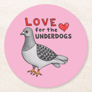 Posavasos Redondo De Papel Untersetzer "Love for The Underdogs"