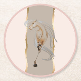 Posavasos Redondo De Papel Untersetzer mit edlem Pferdemotiv