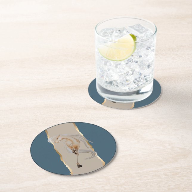 Posavasos Redondo De Papel Untersetzer mit edlem Pferdemotiv (In situ)