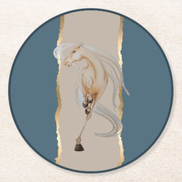 Posavasos Redondo De Papel Untersetzer mit edlem Pferdemotiv