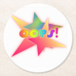 Posavasos Redondo De Papel ¡Ups