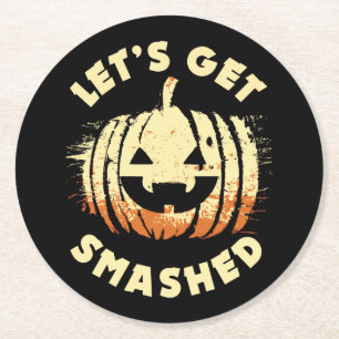 Posavasos Redondo De Papel Vamos a rompernos Cita divertida Halloween