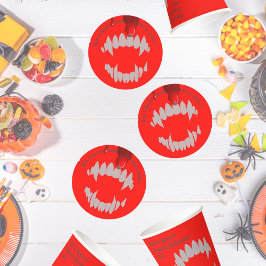 Posavasos Redondo De Papel Vampiro Bite Halloween Party