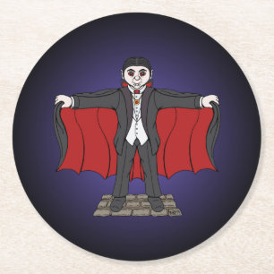 Posavasos Redondo De Papel Vampiro cutáneo/dracula