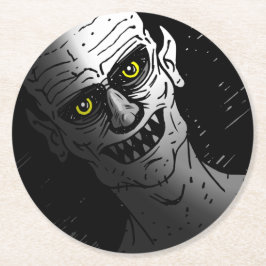 Posavasos Redondo De Papel Vampiro de Halloween