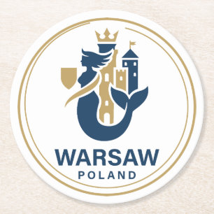 Posavasos Redondo De Papel Varsovia Polonia Europa