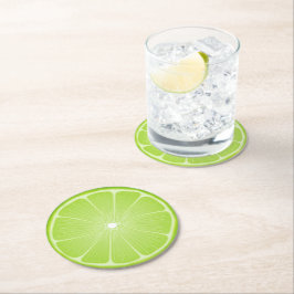 Posavasos Redondo De Papel Verano con alegría: Lima divertida