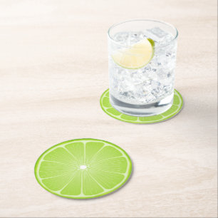 Posavasos Redondo De Papel Verano con alegría: Lima divertida