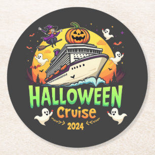 Posavasos Redondo De Papel Viaje Familly Cruise Halloween 2024