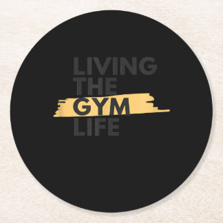 Posavasos Redondo De Papel Vida del gimnasio vivo de Lifestyle
