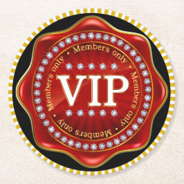 POSAVASOS REDONDO DE PAPEL VIP