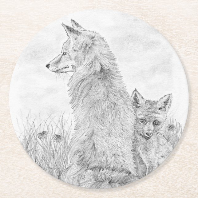 Posavasos Redondo De Papel Vixen con kit (Anverso)