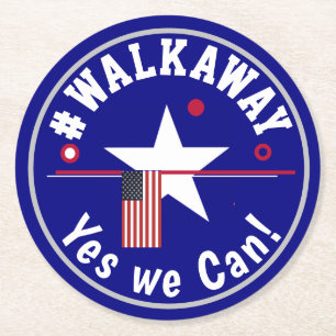 Posavasos Redondo De Papel #walkaway si podemos
