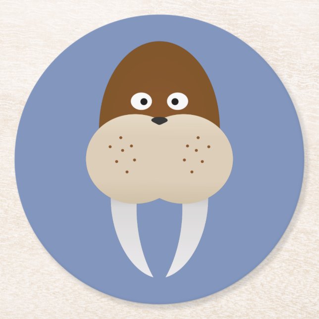 Posavasos Redondo De Papel Walrus (Anverso)