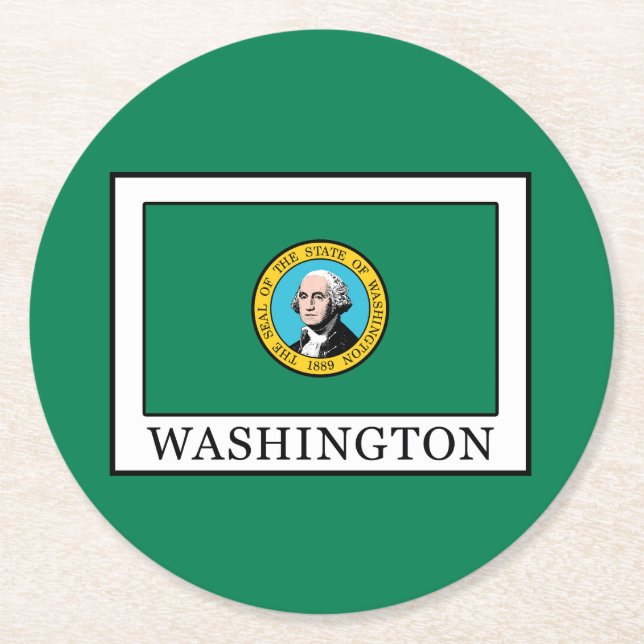 Posavasos Redondo De Papel Washington (Anverso)