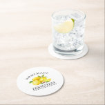 Posavasos Redondo De Papel Watercolor Lemons Limoncello Casero<br><div class="desc">Acuarela Lemones Lemones Lemones Caseros Lemoncello Papel Astras</div>
