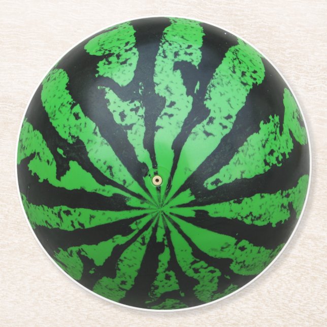 Posavasos Redondo De Papel Watermelon Football / Soccer Ball (Anverso)