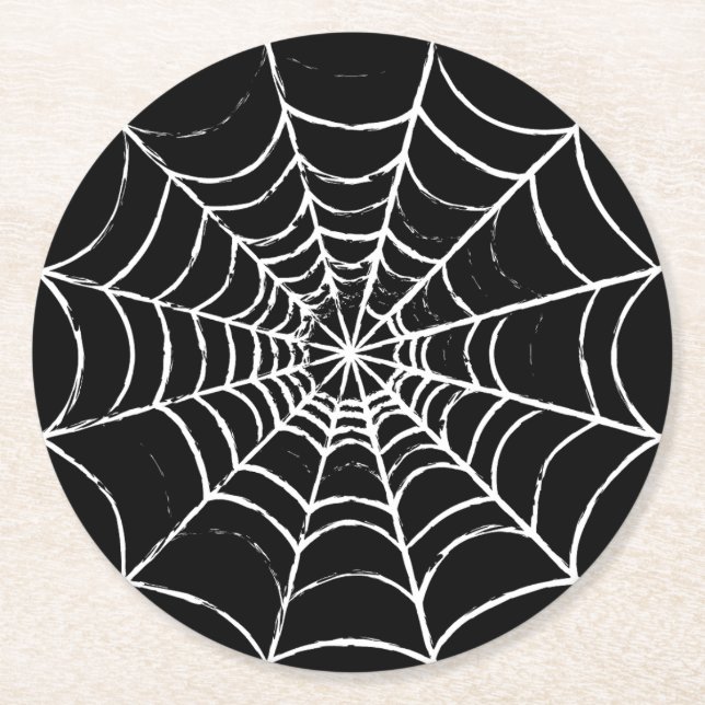 Posavasos Redondo De Papel Web oscura (Anverso)
