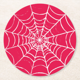 Posavasos Redondo De Papel Web rosa