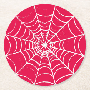 Posavasos Redondo De Papel Web rosa