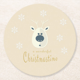 Posavasos Redondo De Papel Weihnachtsmotiv No. 4 